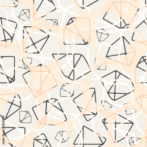 Vector seamless pattern of geometric shapes.