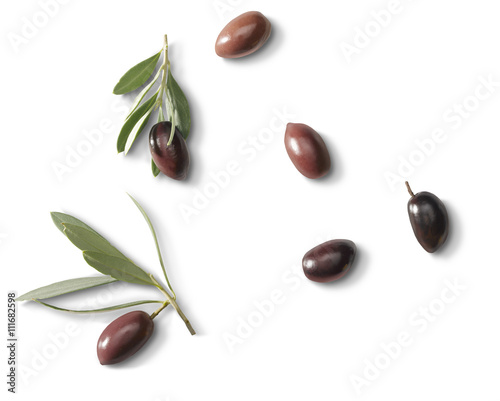 Olives with leafs