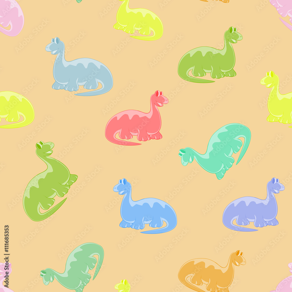 Dino colored seamless background Dino colored seamless background