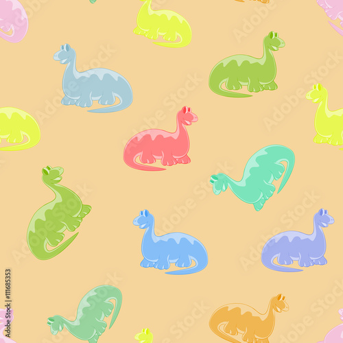 Dino colored seamless background