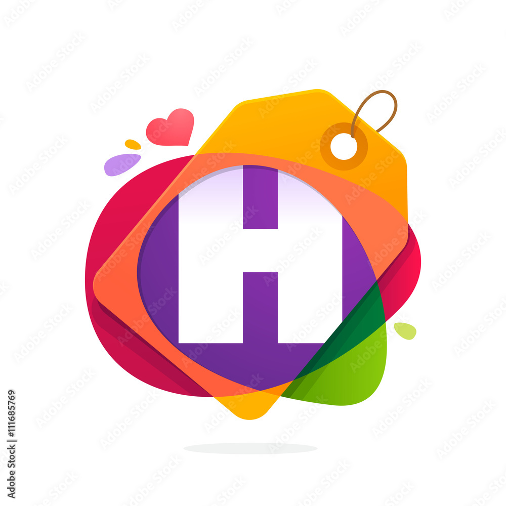 H letter logo with Sale tag.