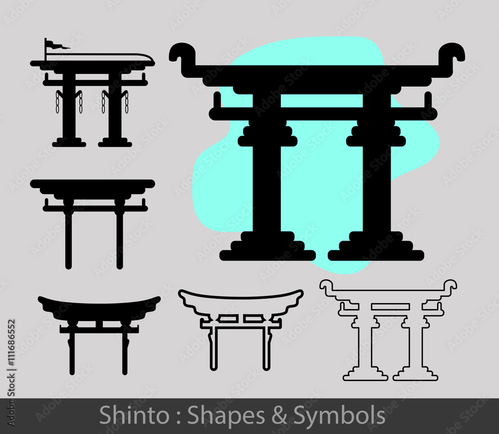 Fototapeta premium Shinto Symbols