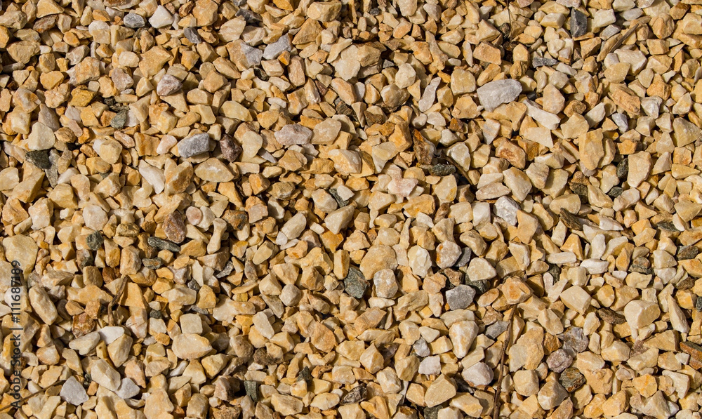 small stone rubble. / Multicolored rubble lawn. top view small stone rubble. / Multicolored rubble lawn. top view