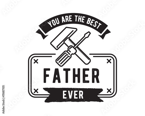 Happy fathers day. Vector typography.