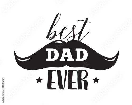 Happy fathers day. Vector typography.