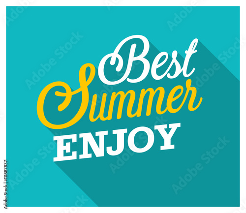 Best Summer Enjoy typographic design.