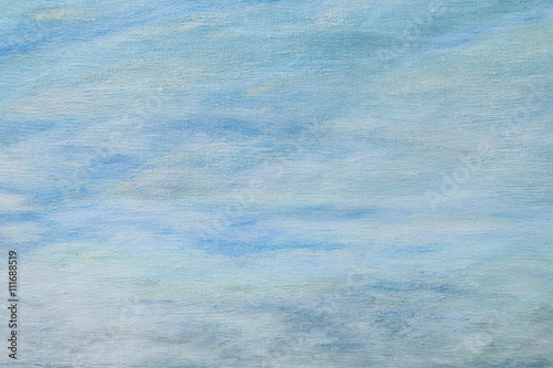Blue sky with clouds oil painting on canvas background