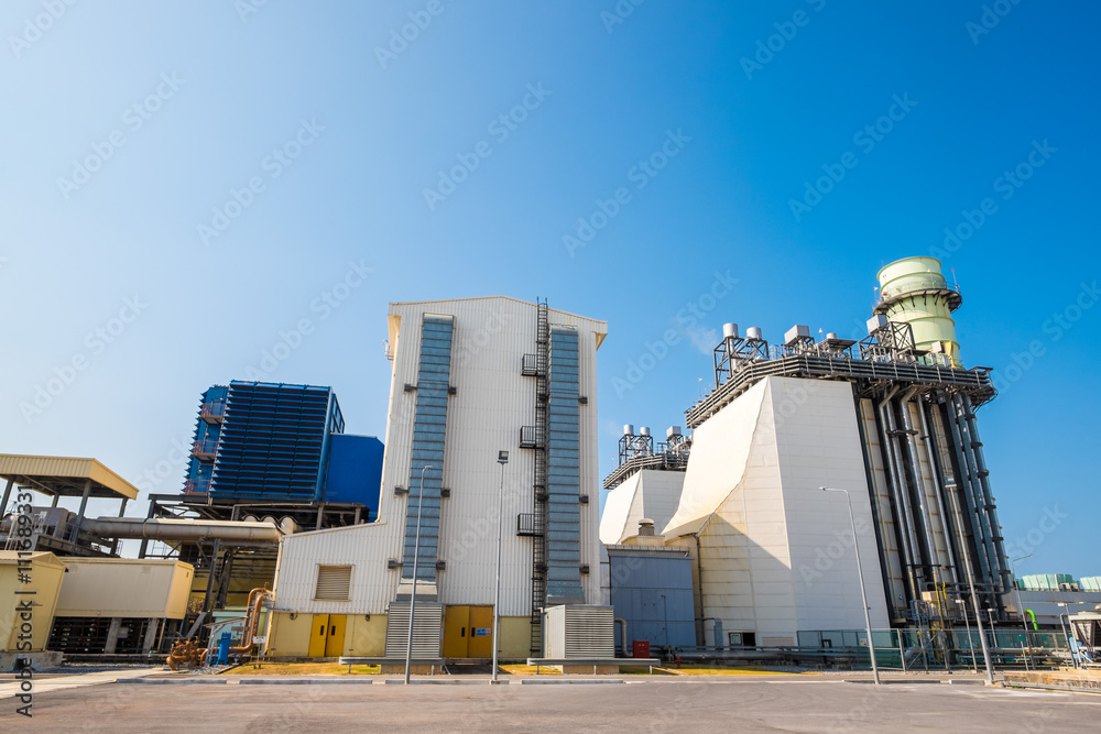 Fuel gas power plant with clear sky Fuel gas power plant with clear sky