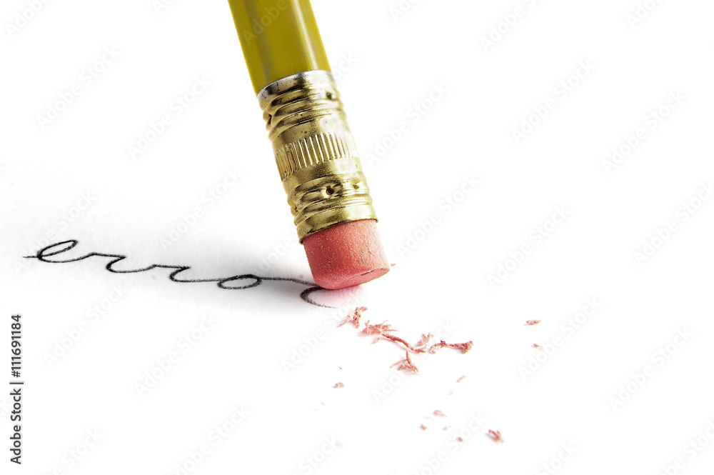 Photography Error erasing pencil