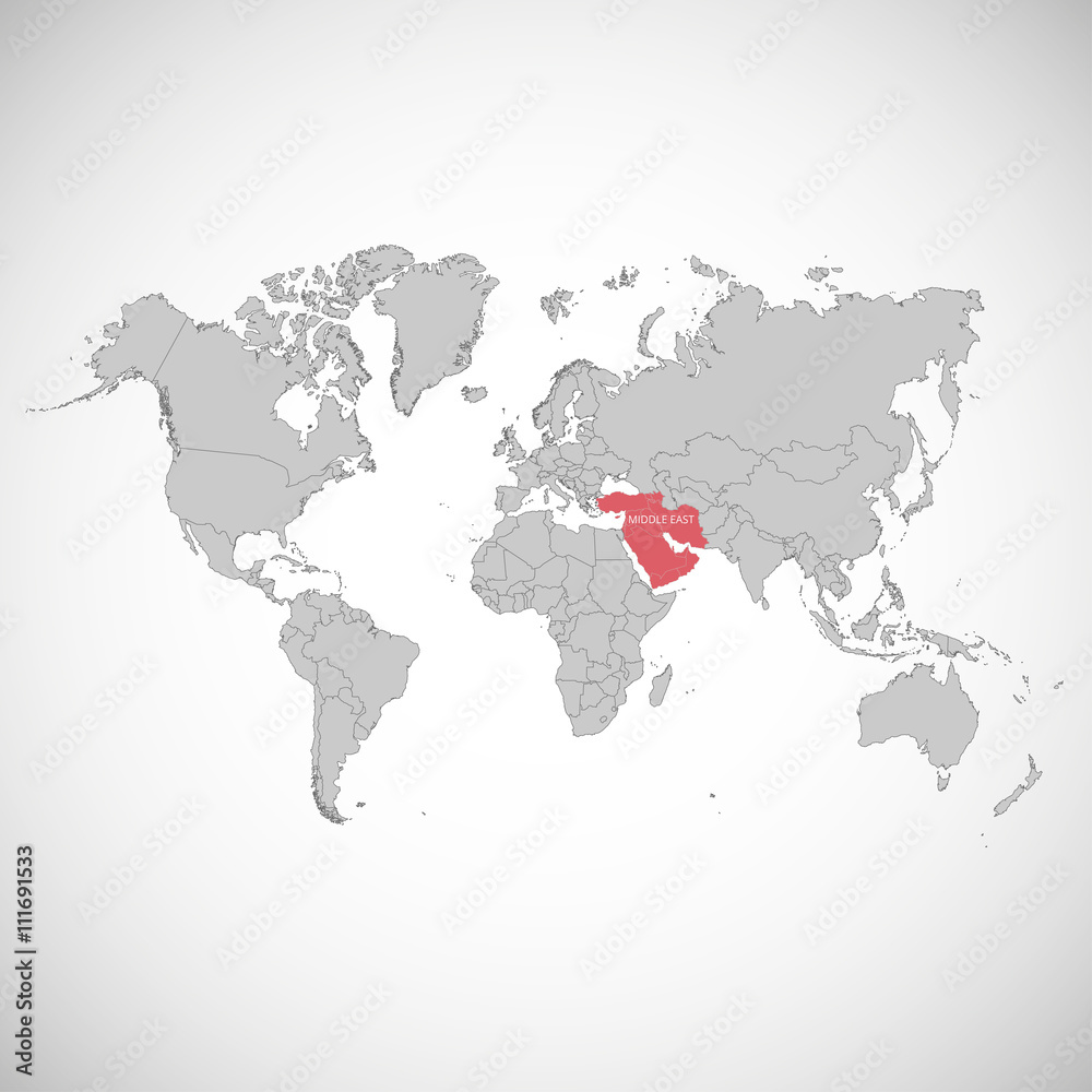 middle east on world map