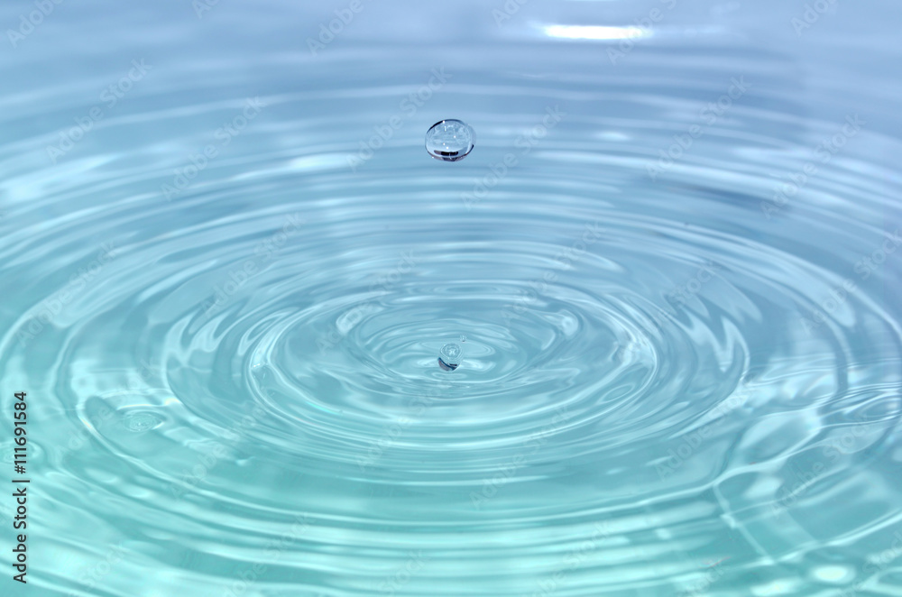 Close up detail of a splashing water drop