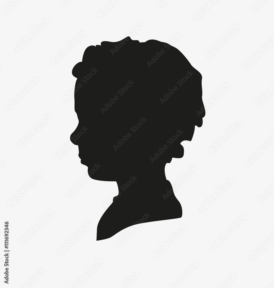 child head silhouette