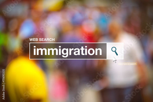 Immigration in internet browser search box
