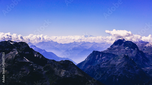 impressive mountain panorama swiss alps