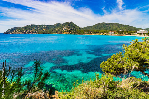 Panorama Mittelmeer Küste Mallorca Bucht von Canyamel