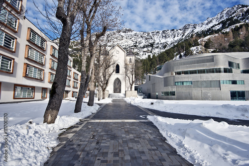 Fotografie Balneario de Panticosa health resort in Winter