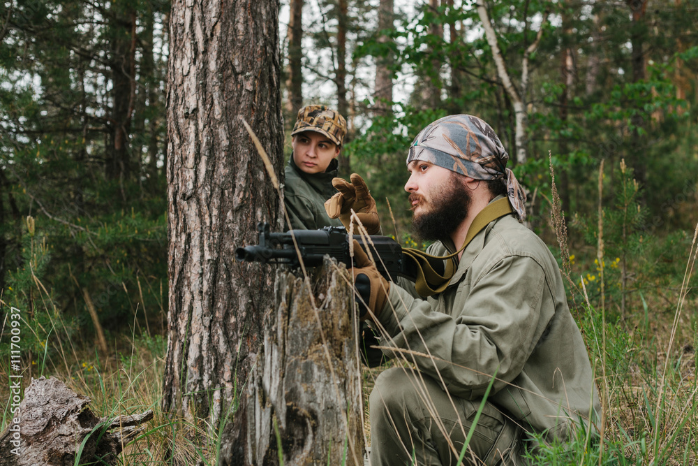 armed men in the area of armed conflict