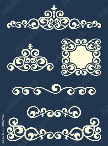 Swirl text or page dividers and decorations