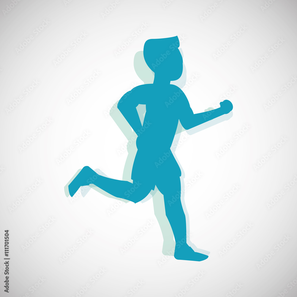 running design. sport icon. Isolated image