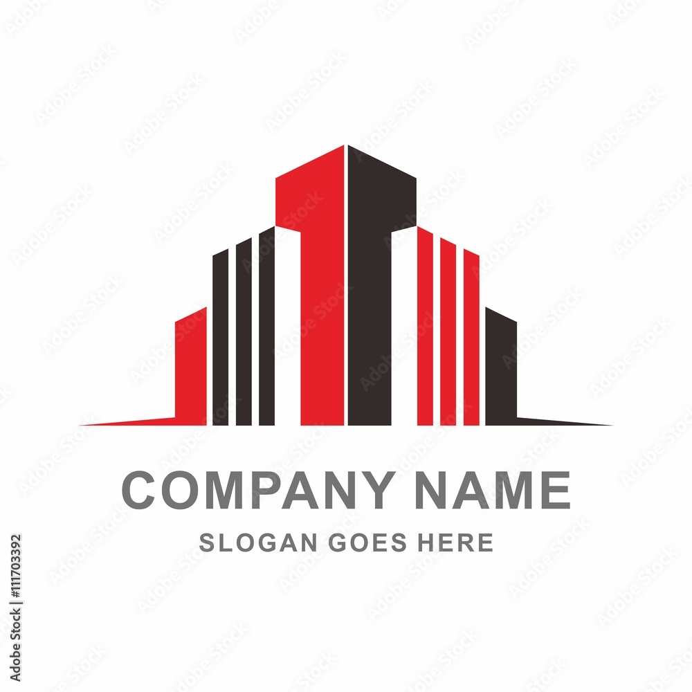 Fototapeta premium Real Estate Buildings Architecture Vector Logo Template