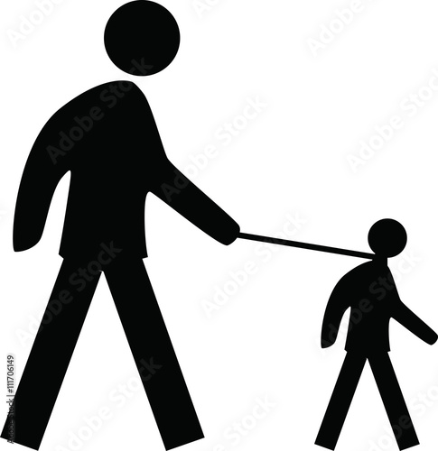 man holding another man on leash