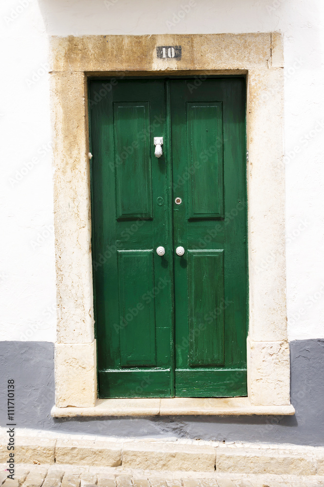 Architectural detail in the old town of Faro - Capital of Algarve - Portugal, Europe