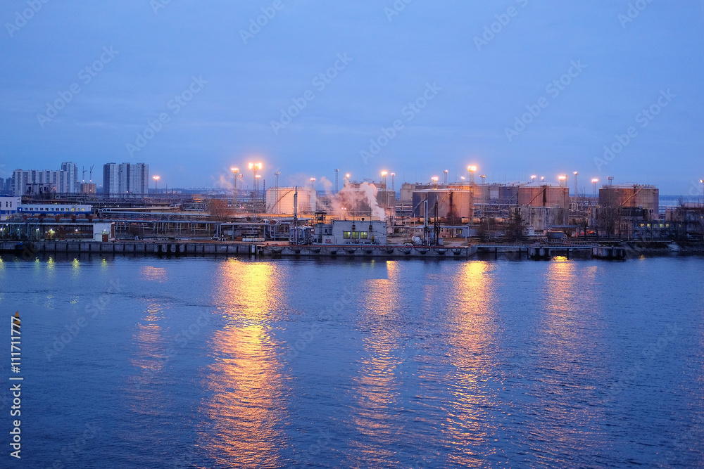 St. Petersburg, Russia - on April 3, 2016: Cargo port in St. Petersburg, Russia