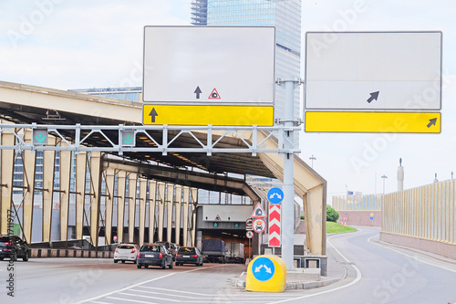 Moscow, Russia - May, 11, 2016:  tonnel on the Third Ring (Tretiye Koltso) highway in a center of  Moscow, Russia photo