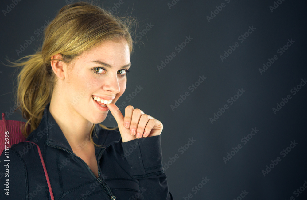 female model attractive woman on plein background with copy spac female model attractive woman on plein background with copy spac
