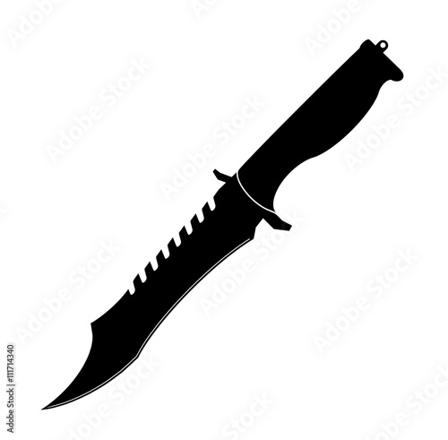 Bowie Messer Schwarz - Bowie Knife Black photo