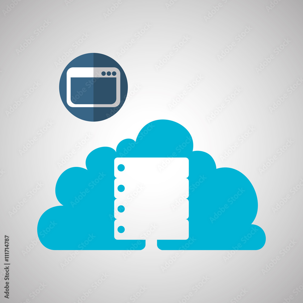 Cloud computing design. Trip icon. Flat illustration Cloud computing design. Trip icon. Flat illustration