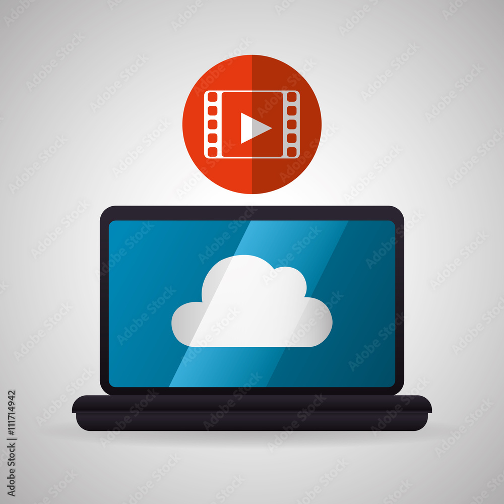Cloud computing design. Trip icon. Flat illustration Cloud computing design. Trip icon. Flat illustration