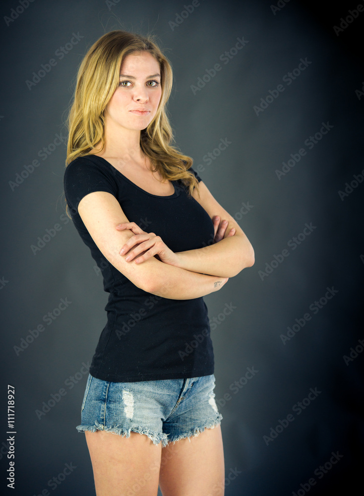 female model attractive woman on plein background with copy spac female model attractive woman on plein background with copy spac