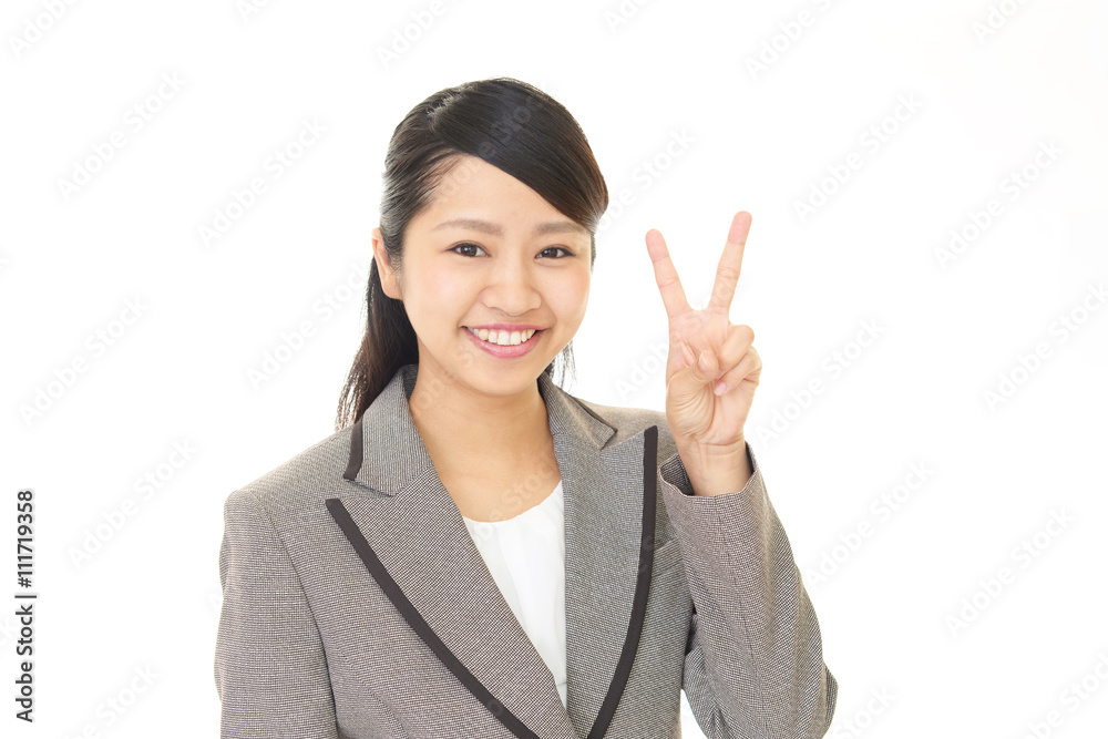 笑顔のビジネスウーマン 笑顔のビジネスウーマン