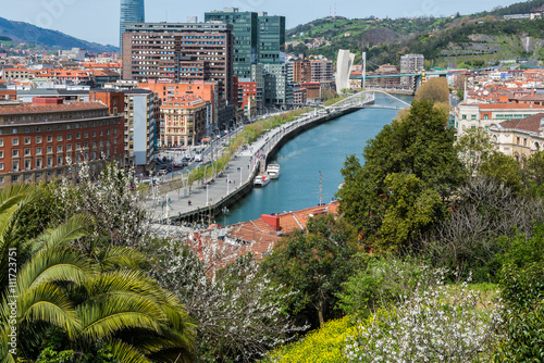 View of Bilbao city from Etxebarria park (Spain) photo