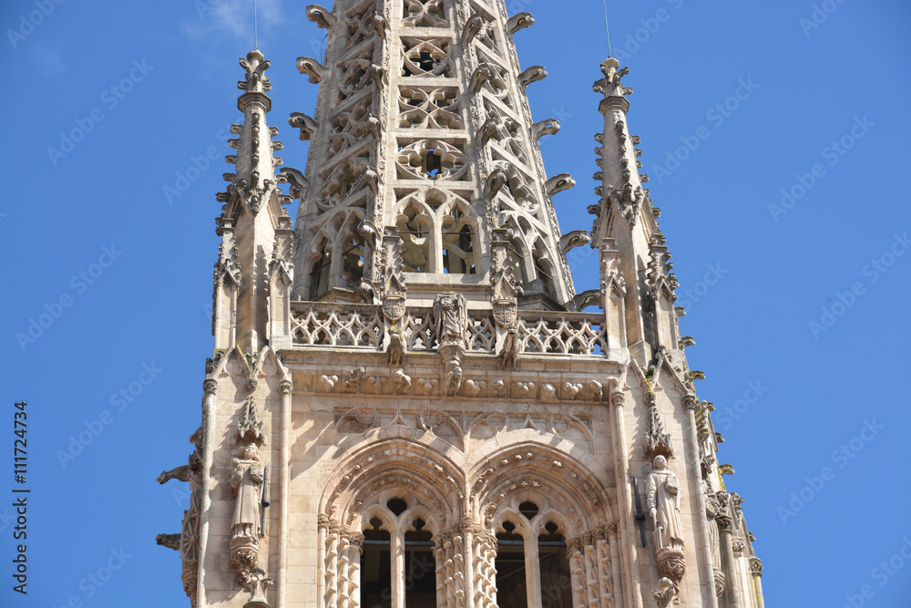 detalle de las torres de la catedral de Burgos
