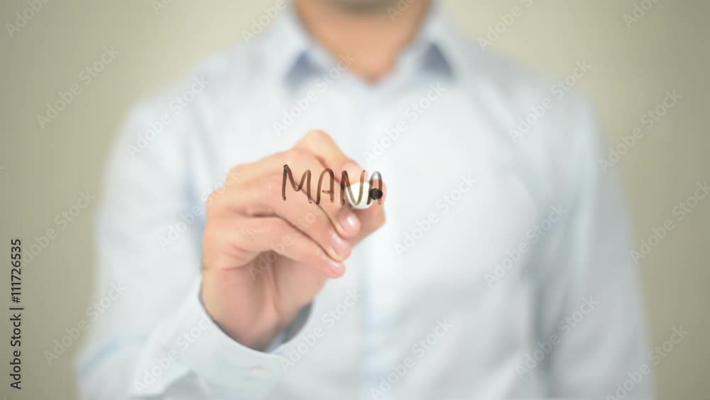 Manager , Man writing on transparent screen Manager , Man writing on transparent screen