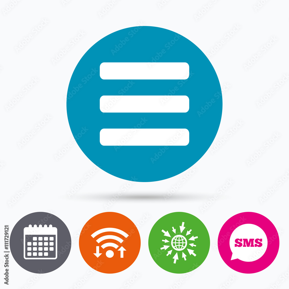 List sign icon. Content view option symbol. List sign icon. Content view option symbol.