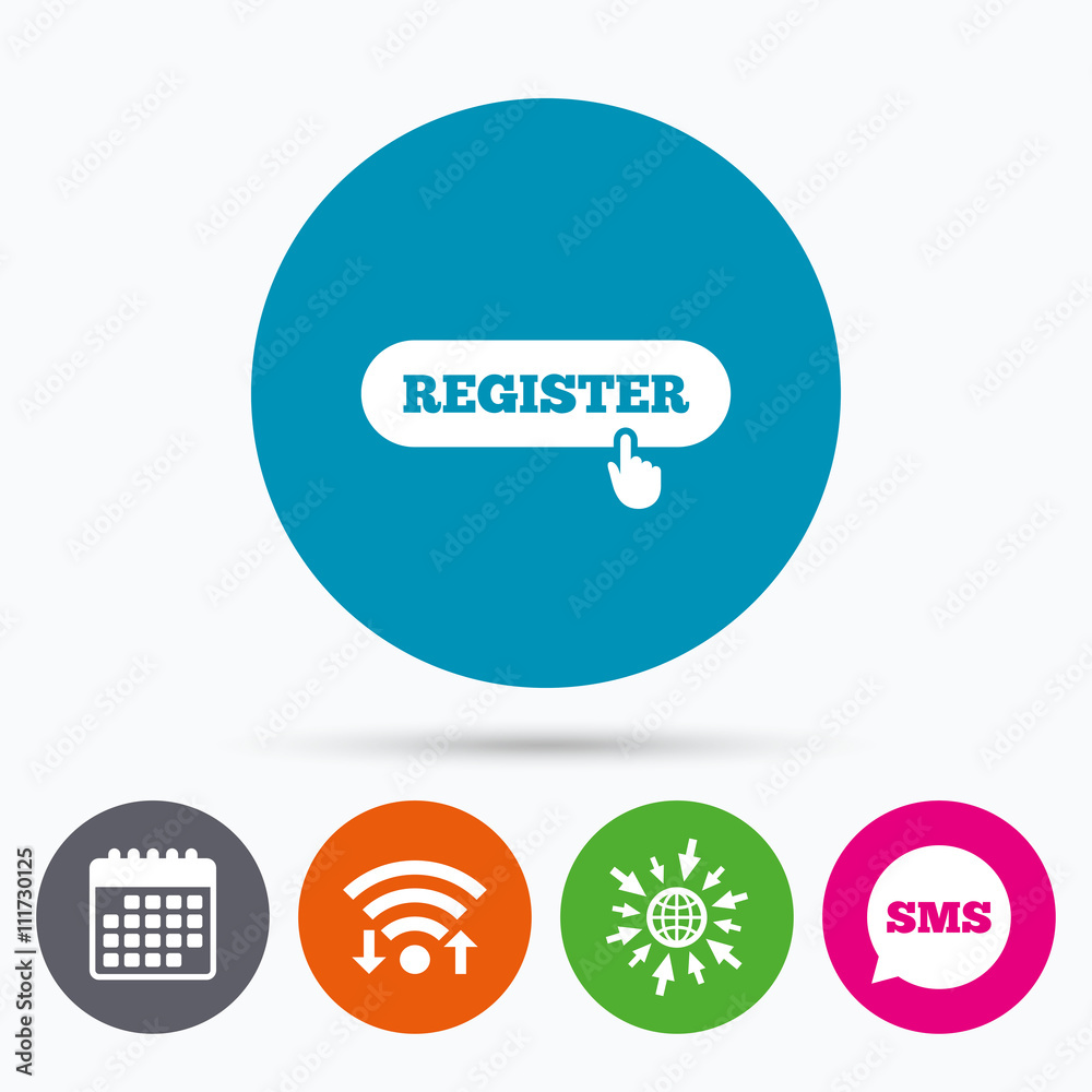 Register with hand pointer icon. Membership. Register with hand pointer icon. Membership.