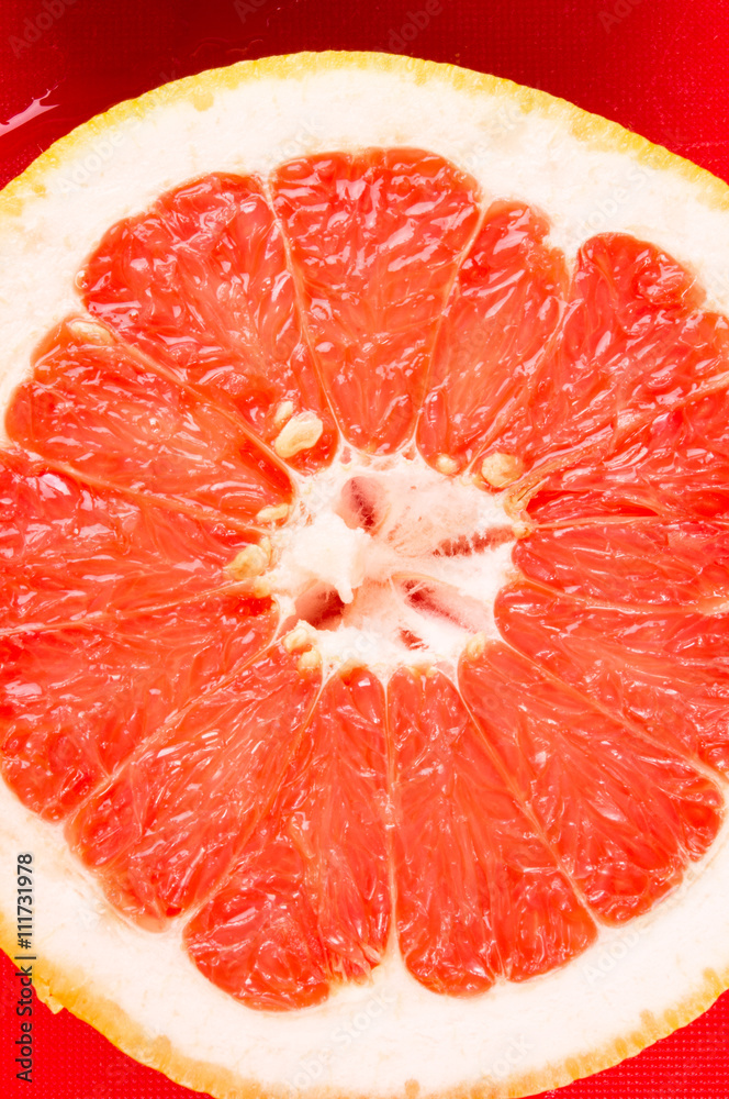 two halves of the grapefruit two halves of the grapefruit