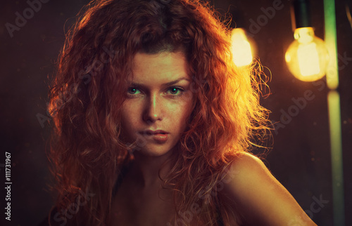 Red hair woman portrait