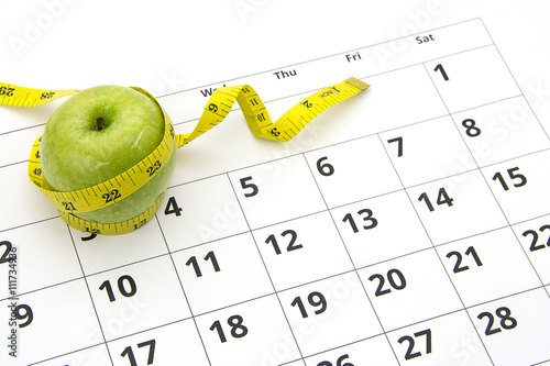 Dieting concept apple