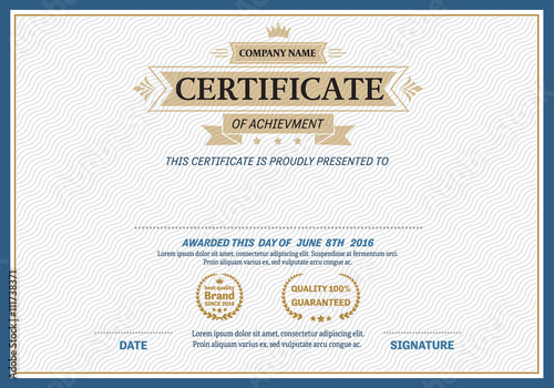 certificate template vector illustration design, basic certificate
