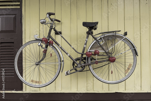 old bicycle on classic style 
