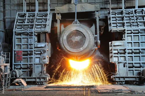 Obraz na plátně Metal smelting casting