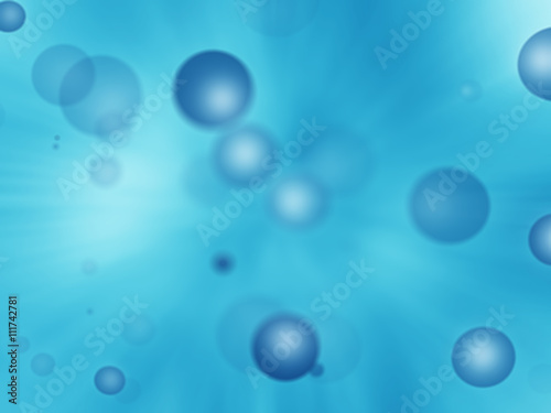 Blue bokeh abstract light background