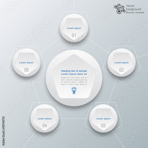 Infographics Vector Background 5-Step Process 
