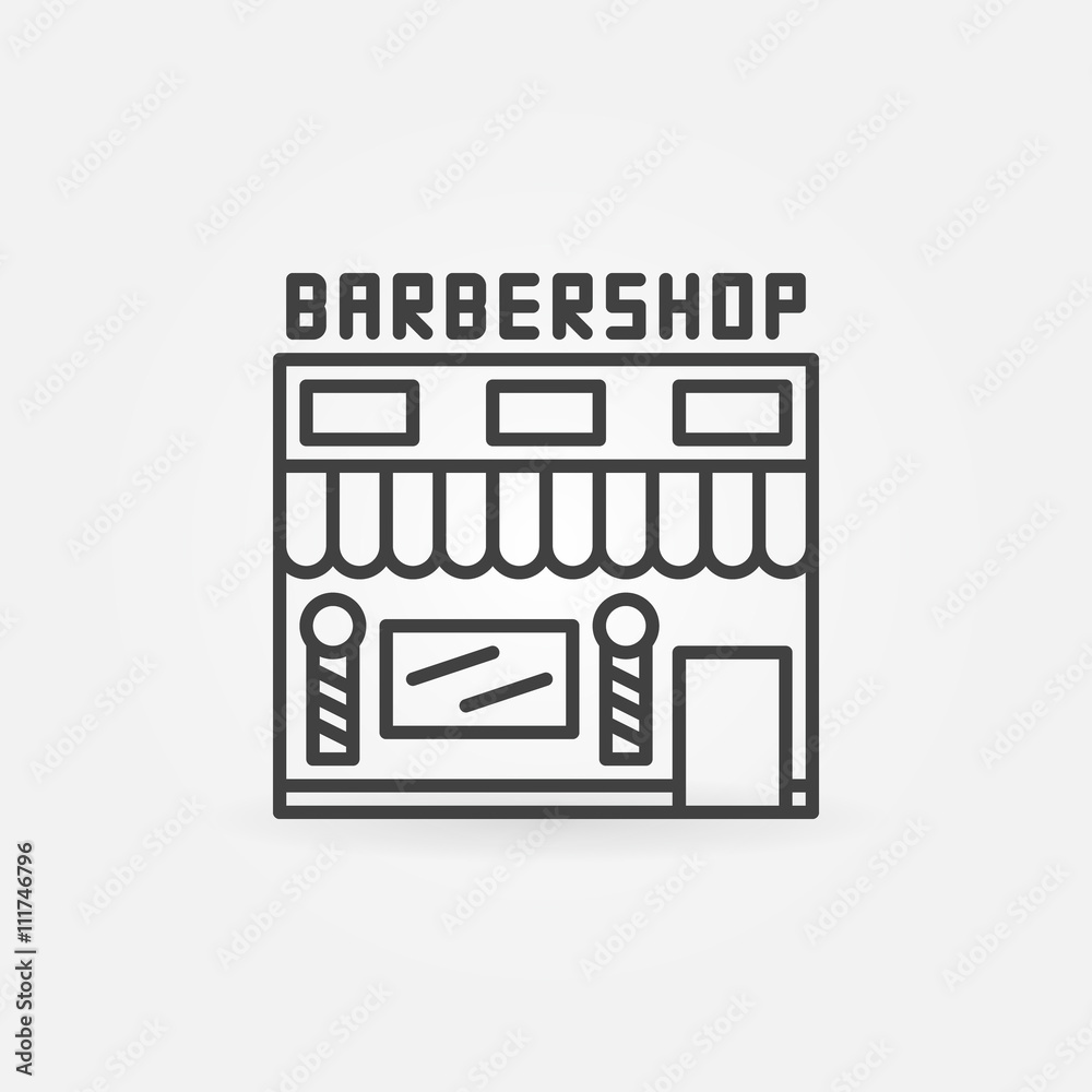 Obraz premium Barbershop building icon