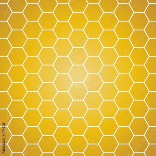 Vector background. Yellow and orange honeycomb.