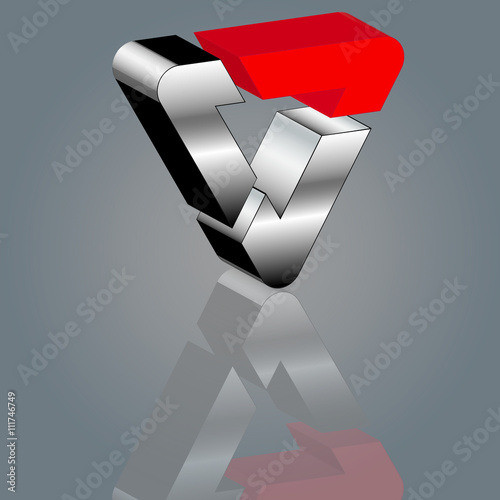 Dreieck Metall rot
